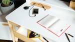 Schreibtisch Holz&MDF 110x56 Weiß Weiß - Holzart/Dekor - Holz teilmassiv - 56 x 75 x 110 cm