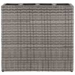 Garten-Hochbeet 299450-1 Grau - Kunststoff - Rattan - 22 x 76 x 79 cm