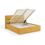 Doppelbett Polsterbett Cali Gold - Breite: 137 cm