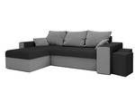 Ecksofa VEGS Schwarz - Grau - Ecke davorstehend links