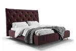 Bett ANNY Polsterbett Velvet Violett - 196 x 146 cm