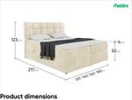 Boxspringbett Drago Beige - Breite: 120 cm - H3