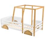 Kinderbett Oceanus Ⅳ Weiß - Holzwerkstoff - Metall - Massivholz - 95 x 124 x 208 cm