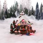 Weihnachtsdorf-Miniatur Glühweinstand Stein - 17 x 15 x 18 cm