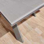 Table de repas 160/240 cm verre gris Gris - Verre - 160 x 75 x 90 cm