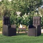 Gartensessel 2er Set D9091 Schwarz - 2er Set