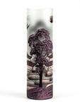 Handbemalte Glasvase Violett - Glas - 12 x 40 x 12 cm