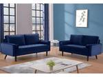 Couchgarnitur FLEUET 2er-Set Blau - Textil