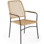 Gartenstuhl PTARMICA Schwarz - Rattan - 90 x 62 x 59 cm