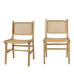 Lot de 2 chaises Basuki Marron - En partie en bois massif - 51 x 88 x 56 cm