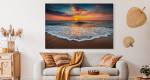 Tableaux COUCHER DE SOLEIL Mer Plage 120 x 80 x 80 cm