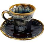 Tasses à café Lio (lot de 4) Bleu - Pierre - 12 x 8 x 12 cm