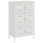 Highboard DE9140 Weiß - Metall - 39 x 113 x 68 cm