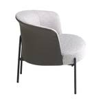 Sessel aus und grauem 脰ko-Leder Stoff