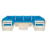 Mobilier de jardin (lot de 9) 3016490-21 Bleu - Bleu clair