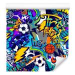 TAPETE Graffiti Fu脽ball Basketball Sport