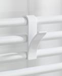 Rundheizkörper-Haken Weiß, 12er Set Weiß - Kunststoff - 3 x 11 x 7 cm