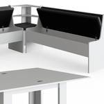 Sitzecke Roman 210x180cm Hocker Tisch Anthrazit - Weiß