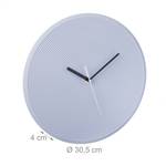 Relaxdays Wanduhr Ohne Zahlen – 30,5 Cm, Grau, Analog Mit Sekundenzeiger, Batteriebetrieben