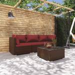 Salon de jardin (lot de 4) 3013629-7 Marron - Rouge