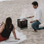 Brasero barbecue en acier corten Marron - Métal - 38 x 40 x 38 cm