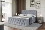 Boxspringbett - AMAY Hellgrau - Breite: 140 cm - H4