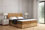 Boxspringbett LOLLY7 Gelb - Breite: 129 cm - H4