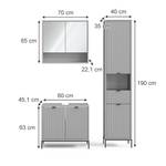 Badmöbelset Eliza 3er Set Grau - Holzwerkstoff - 70 x 63 x 45 cm