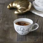 Le Petit Déjeuner Kaffee Becher Weiß - Porzellan - 9 x 6 x 9 cm