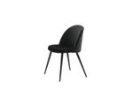 Chaise de salle à manger Velvet lot de 2 Noir