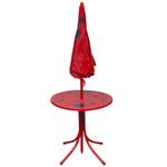 Gartenmöbel Set Rot - Metall - Textil - 28 x 50 x 38 cm