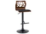 Tabouret de bar PETERSBURG Noir - Marron - Cuir synthétique - 41 x 112 x 36 cm