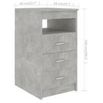 Armoire à tiroirs 3002132 Gris minéral