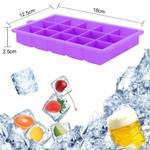 2x Eiswürfelformen Eiswürfelbehälter Violett - Kunststoff - 1 x 5 x 20 cm