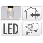 LED Lichterkette Schwarz - Kunststoff - 4 x 6 x 4 cm