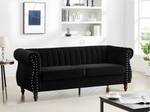 Sofa TRUMBO Schwarz - Textil - 78 x 77 x 195 cm