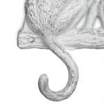 Weiße Garderobenleiste im Affen-Design Schwarz - Weiß - Metall - 37 x 15 x 4 cm