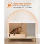 Katzenklo-Schrank Niamey Weiß - Holzwerkstoff - 50 x 55 x 80 cm