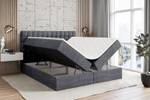 Boxspringbett - VIONE Schiefergrau - Breite: 140 cm - H3