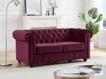 Sofa CHESTERFIELD Bordeaux - Tiefe: 168 cm