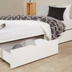 Lit double, 2 coffres de rangement 2288 Blanc - Bois massif - Bois/Imitation - 140 x 28 x 200 cm