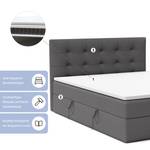 Boxspringbett Doppelbett Laval Schwarz - Breite: 180 cm