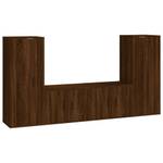 TV-Schrank 4er Set D568 Eiche Schwarzbraun Dekor