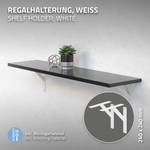 Regalhalter 2er Set aus Aluminium Weiß - 24 x 24 cm