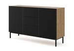 Commode RavennaB 150x42x89 Beige - Noir