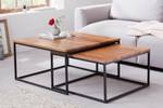 Couchtisch ELEMENTS  2er Set Braun - Massivholz - Holzart/Dekor - 75 x 40 x 75 cm