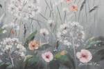 Acrylbild handgemalt Frühlingszauber Grau - Grün - Massivholz - Textil - 80 x 80 x 4 cm