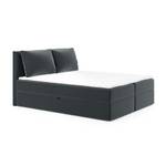 Boxspringbett Doppelbett Pinet Grau - Breite: 140 cm