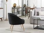 Fauteuil TROMSO Noir - Chêne clair