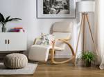 Fauteuil à bascule WESTON Beige - Crème - Chêne clair